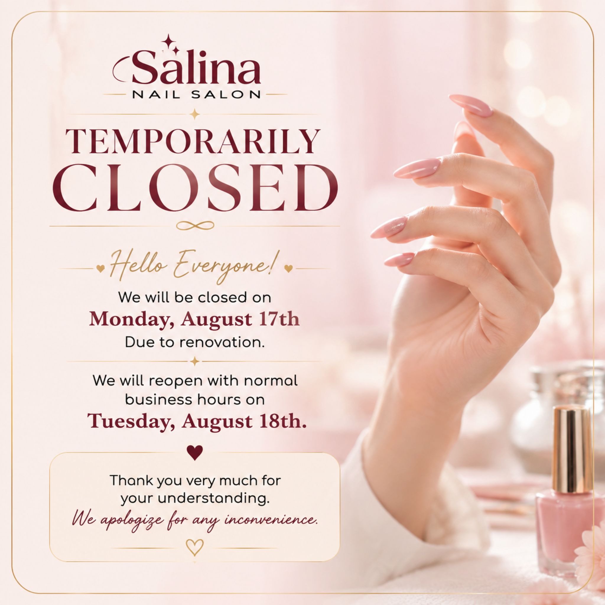 Salina Nail Salon promotion